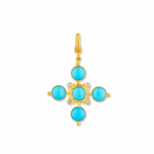 Sloane Necklace- Enhancer Bail with Turquoise Sleeping Beauty & Diamond by Lika Behar