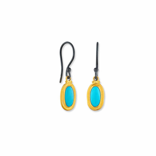 Sloane Junior Sbtq Earrings with Turquoise Sleeping Beauty by Lika Behar