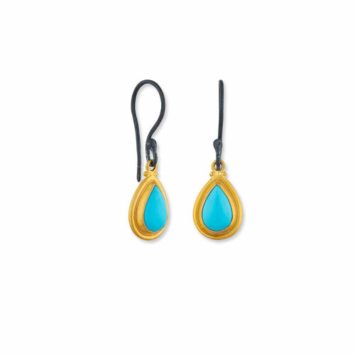 Sloane Junior Sbtq Earrings with Turquoise Sleeping Beauty by Lika Behar