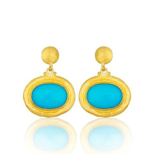 Sloane Earrings with Turquoise Sleeping Beauty by Lika Behar