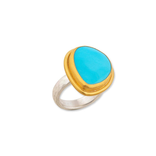 Smyrna Sleeping Beauty Tq Ring with Turquoise Sleeping Beauty by Lika Behar