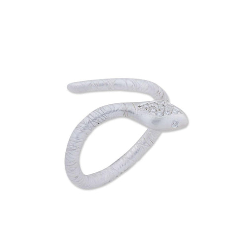 Snake Ring with Diamond by Lika Behar