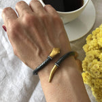 Snake Hinged Bracelet with Diamond by Lika Behar