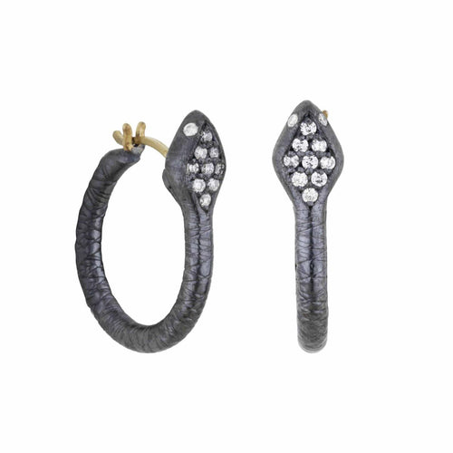 Snake Hoop Earrings by Lika Behar