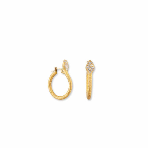 Snake 22K Hoop Earrings by Lika Behar