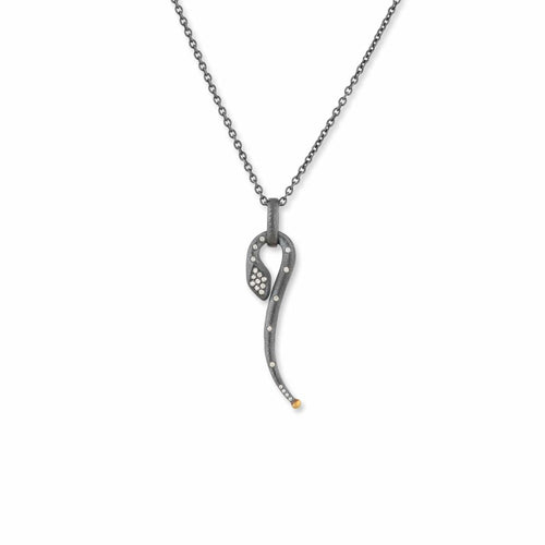 Snake Pendant with Diamond by Lika Behar