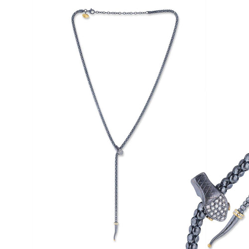 Snake Necklace with Diamond by Lika Behar