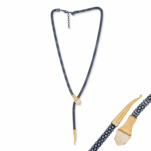 Snake Necklace with Diamond by Lika Behar