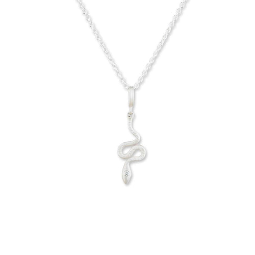Snake Charm Pendant with Diamond by Lika Behar