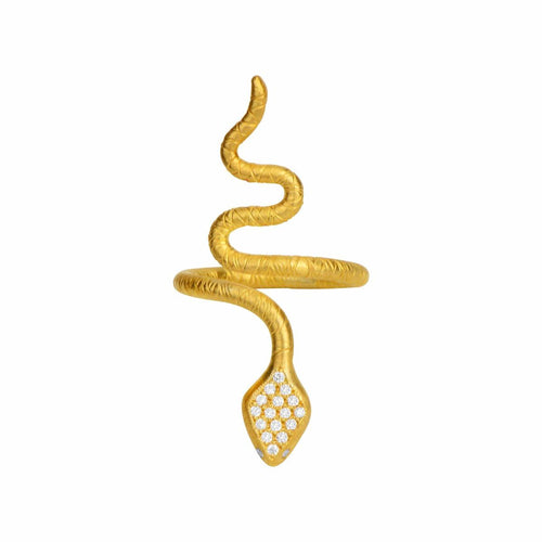 Snake Ring with Diamond by Lika Behar