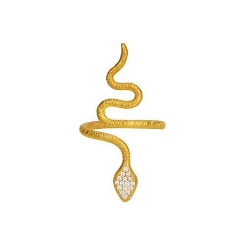 Snake Ring with Diamond by Lika Behar