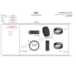 Custom 14K White Gold Black Rhodium Brushed Men's Band - SODW0056831-Gabriel & Co.-Renee Taylor Gallery
