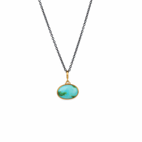 Sonora Oval Sonoran Tq Pendant by Lika Behar