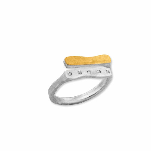 Split Ring with Diamond by Lika Behar
