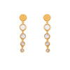 Serenity 4 Rainbow Moonstone Drop 24K Gold Vermeil Earrings-Joyla-Renee Taylor Gallery