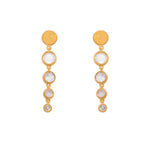 Serenity 4 Rainbow Moonstone Drop 24K Gold Vermeil Earrings-Joyla-Renee Taylor Gallery