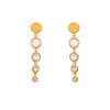 Serenity 4 Rainbow Moonstone Drop 24K Gold Vermeil Earrings-Joyla-Renee Taylor Gallery
