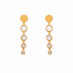 Serenity 4 Rainbow Moonstone Drop 24K Gold Vermeil Earrings-Joyla-Renee Taylor Gallery