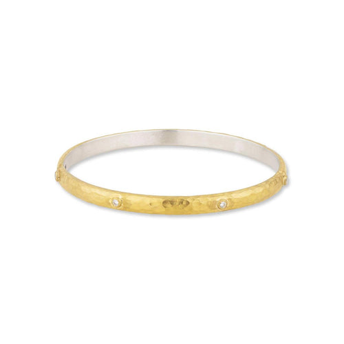 Single Silgd Bangle with Diamond by Lika Behar