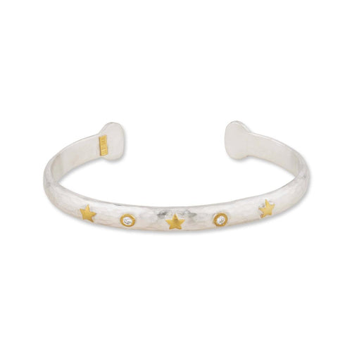 Stockholm Stars Open Cuff with Diamond by Lika Behar