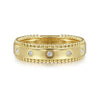 14K Yellow Gold Bujukan Diamond Bezel Wide Stackable Ladies Ring - LR52509Y45JJ-Gabriel & Co.-Renee Taylor Gallery