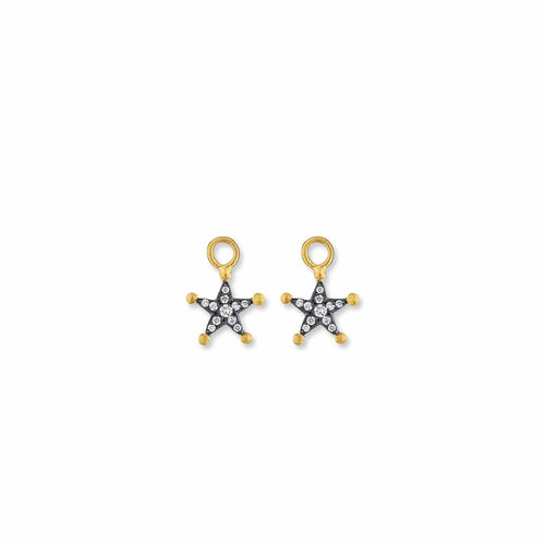 Star Ear Charms with Diamond by Lika Behar