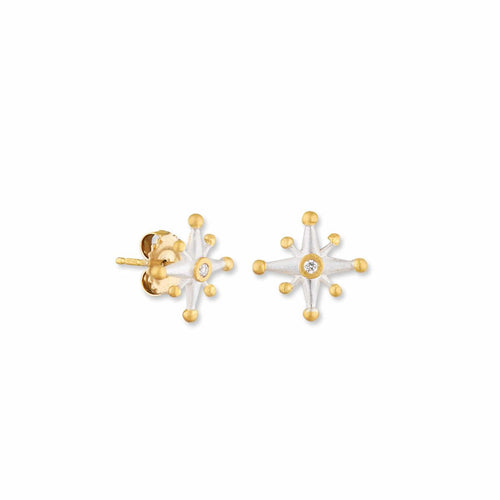Starburst 13MM Studs with Diamonds by Lika Behar