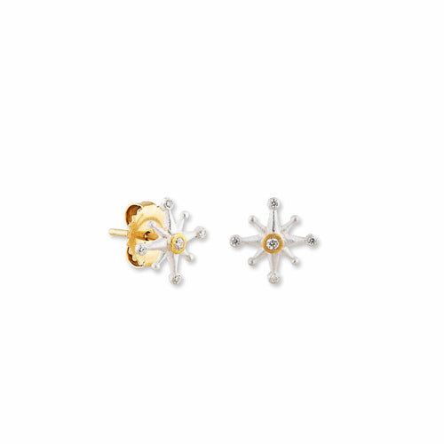 Starburst 10MM Studs with Diamonds by Lika Behar
