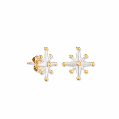 Starburst 16MM Studs with Diamonds by Lika Behar