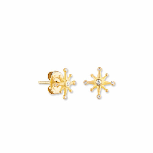 Starburst 10MM Studs with Diamonds by Lika Behar