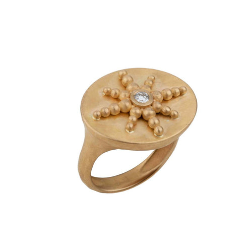 Starburst Ring with Diamond by Lika Behar