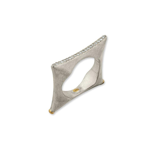 Stockholm Slender Flipper Ring with Diamond by Lika Behar