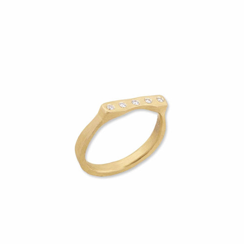 Stockton Gold Ring with Diamond by Lika Behar