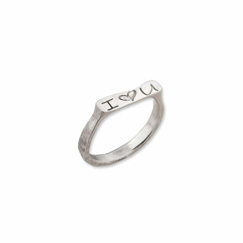 Stockton "i Love U" Ring with Diamond by Lika Behar