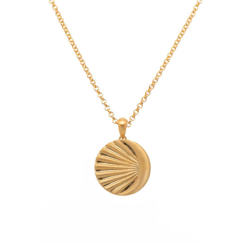 Moon Ray Pendant Necklace 24K Gold Vermeil - SUNP3V-Joyla-Renee Taylor Gallery