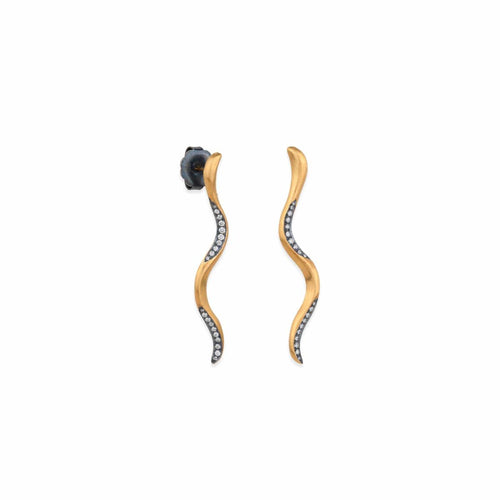 Swiggle Earrings, 48mm, Diamond by Lika Behar