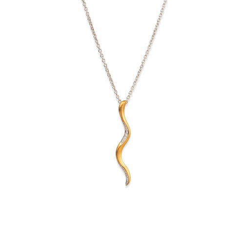 Swiggle Gslld Pendant, 48mm, Diamond by Lika Behar