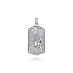 Saint Christopher Dog Tag Pendant 925 Sterling Silver - PTM6550SVJJJ-Gabriel & Co.-Renee Taylor Gallery