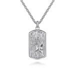 Saint Christopher Dog Tag Pendant 925 Sterling Silver - PTM6550SVJJJ-Gabriel & Co.-Renee Taylor Gallery