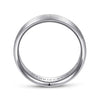 14K White Gold 6mm - Men's Wedding Band in Satin Finish - MBL0156-60W4JJJ-Gabriel & Co.-Renee Taylor Gallery