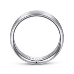 14K White Gold 6mm - Men's Wedding Band in Satin Finish - MBL0156-60W4JJJ-Gabriel & Co.-Renee Taylor Gallery