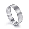 14K White Gold 6mm - Men's Wedding Band in Satin Finish - MBL0156-60W4JJJ-Gabriel & Co.-Renee Taylor Gallery