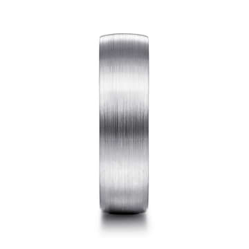 14K White Gold 6mm - Men's Wedding Band in Satin Finish - MBL0156-60W4JJJ-Gabriel & Co.-Renee Taylor Gallery