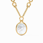 Saratoga Statement Necklace Mother of Pearl - N554GMPL00-Julie Vos-Renee Taylor Gallery