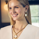 Saratoga Statement Necklace Mother of Pearl - N554GMPL00-Julie Vos-Renee Taylor Gallery