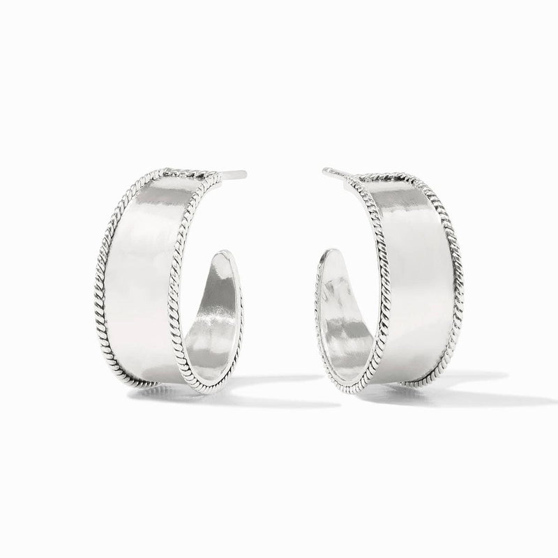 Savoy Silver Hoop Earrings - HP050S-Julie Vos-Renee Taylor Gallery