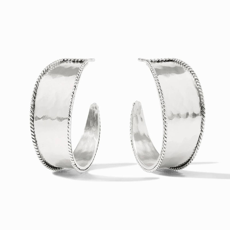 Savoy Silver Hoop Earrings - HP050S-Julie Vos-Renee Taylor Gallery