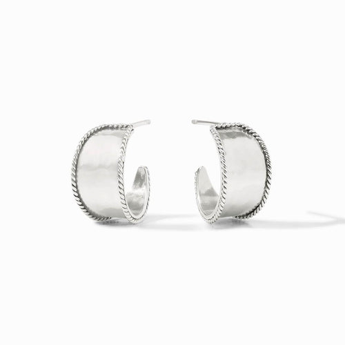 Savoy Silver Hoop Earrings - HP050S-Julie Vos-Renee Taylor Gallery