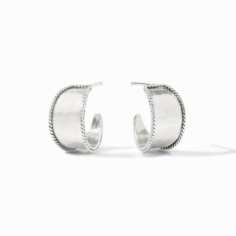 Savoy Silver Hoop Earrings - HP050S-Julie Vos-Renee Taylor Gallery