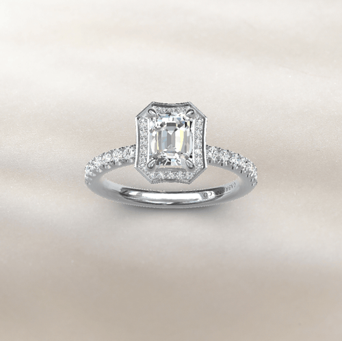 Custom Engagement Ring - 1.17 Lab Grown Diamond Center in 14K White Gold - SODW0044329-Renee Taylor Gallery-Renee Taylor Gallery